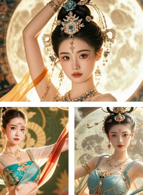 儿童古装眉心贴女古装花钿小贴纸
