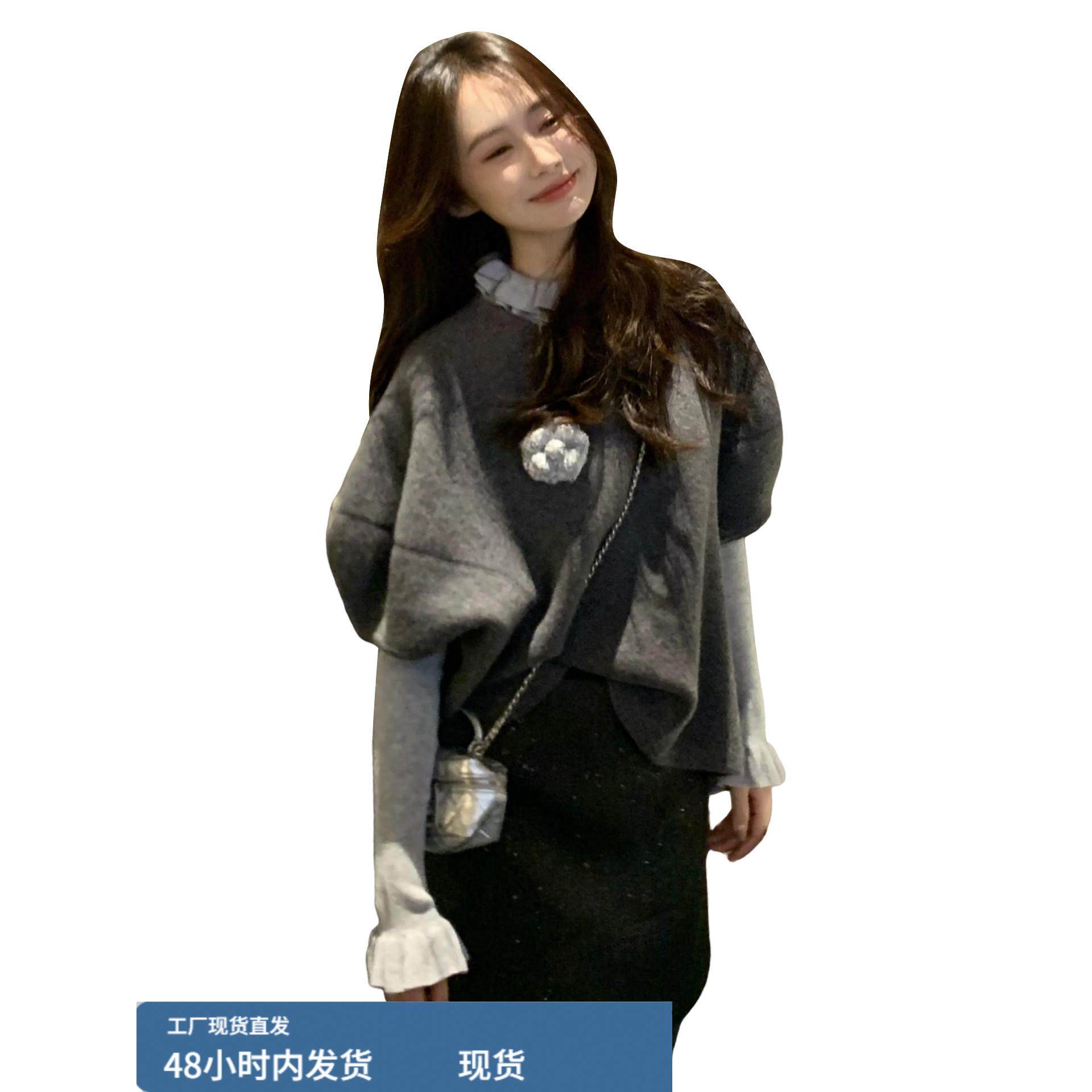 韩系灰色小香风套装女秋冬季2025新款巨好看的气质一整套ootd穿搭,淘宝优惠券,粉丝福利购,淘宝优惠卷