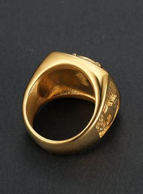 东南亚菲律宾鹰雕食猴鹰戒指