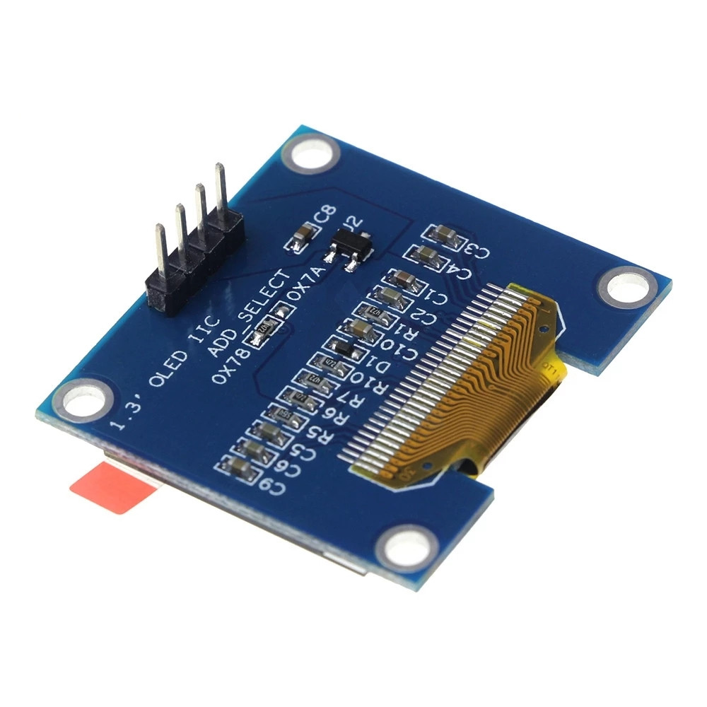 1.3寸液晶屏 蓝色白色 I2C IIC通信 12864 OLED显示屏模块 送程序 - 图2