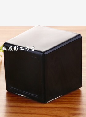 正方形黑白色玻璃花瓶婚庆婚礼