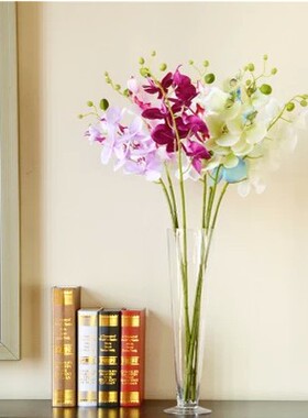 透明玻璃花瓶婚庆路引羽毛高脚杯