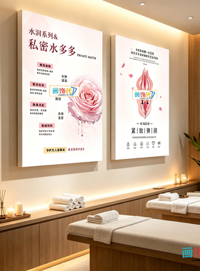 多款现代私密艺术挂画生殖私密养护宣传海报母婴产康修复装饰壁画