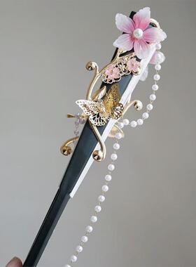 解雨臣同款古风扇子手持扇衍生cos古风拍照道具华丽款折扇配饰品