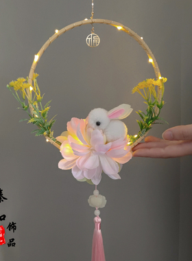 汉服手持荷花古风宫灯元宵中秋