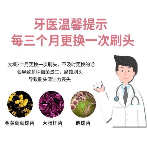 家家选电动牙刷头适用于Huaxi life花喜替换款声波硬毛软毛代替款 - 图2