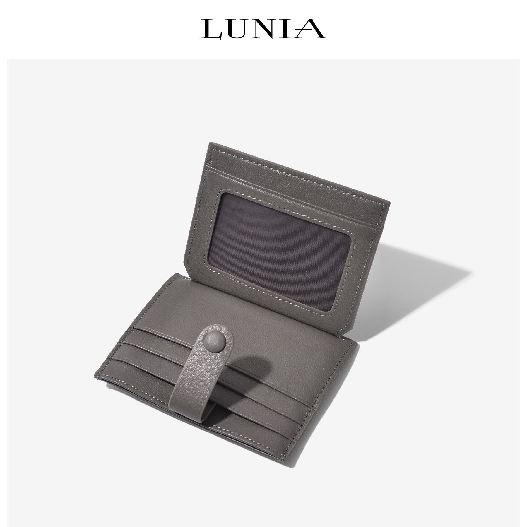 lunia真皮编织女士小羊皮男零钱包 lunia路尼亚钱包