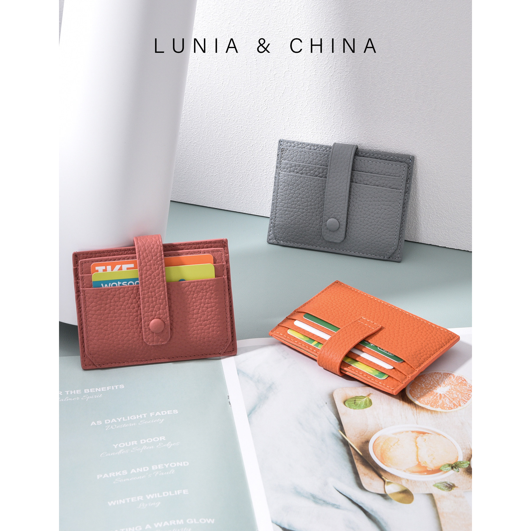 日韩真皮卡包女超薄迷你ck零钱包 路尼亚卡包