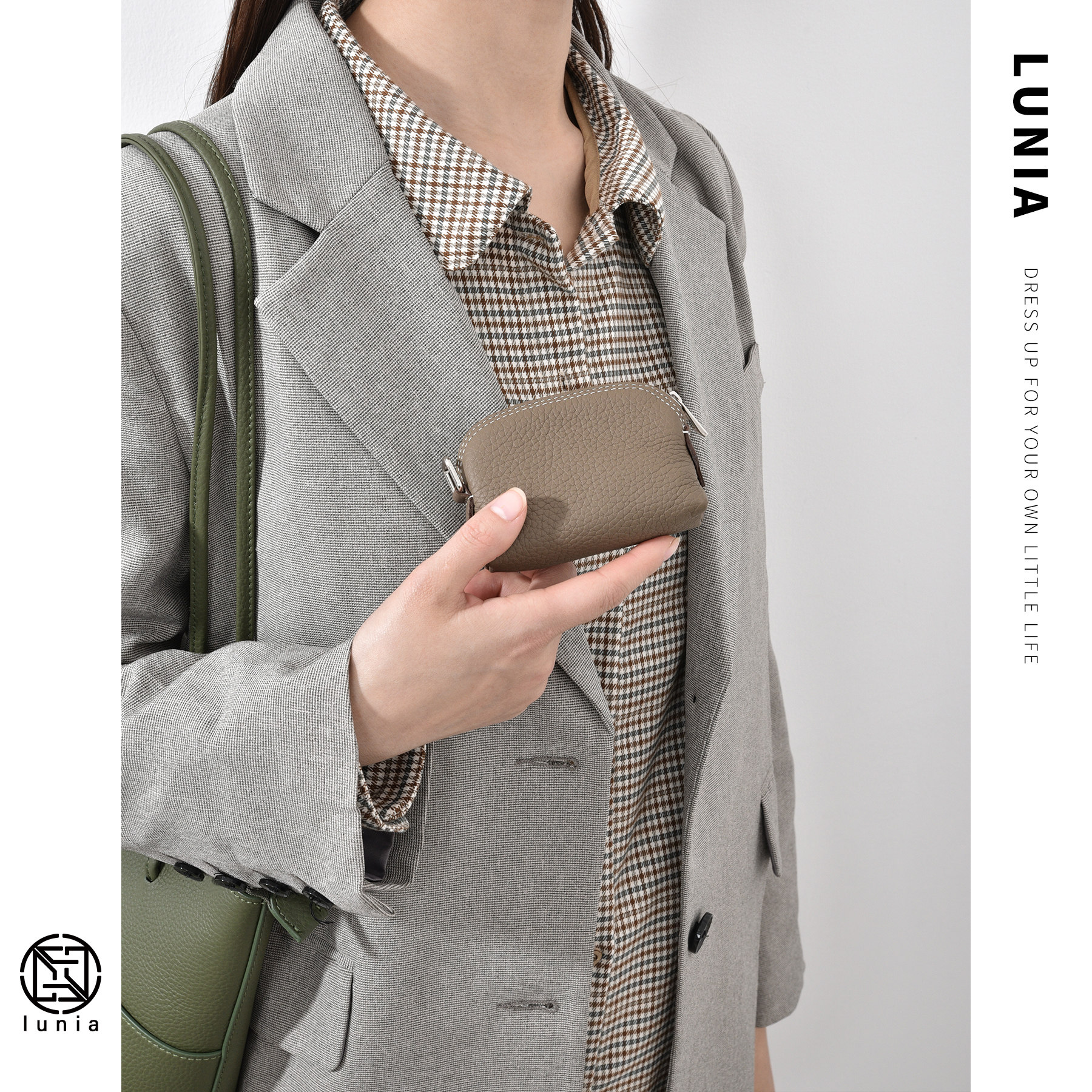 法式togo牛皮钥匙苹果蓝牙收纳包 lunia路尼亚钱包