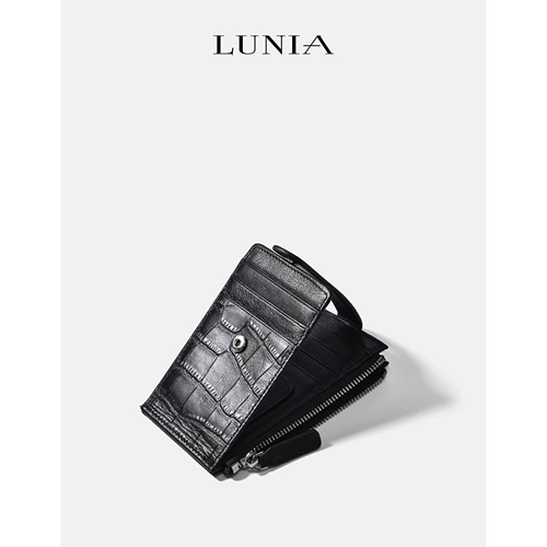 Картхолдер, сумка через плечо, ультратонкие карточки, кошелек с молнией, из натуральной кожи, крокодиловый принт, банковская карта