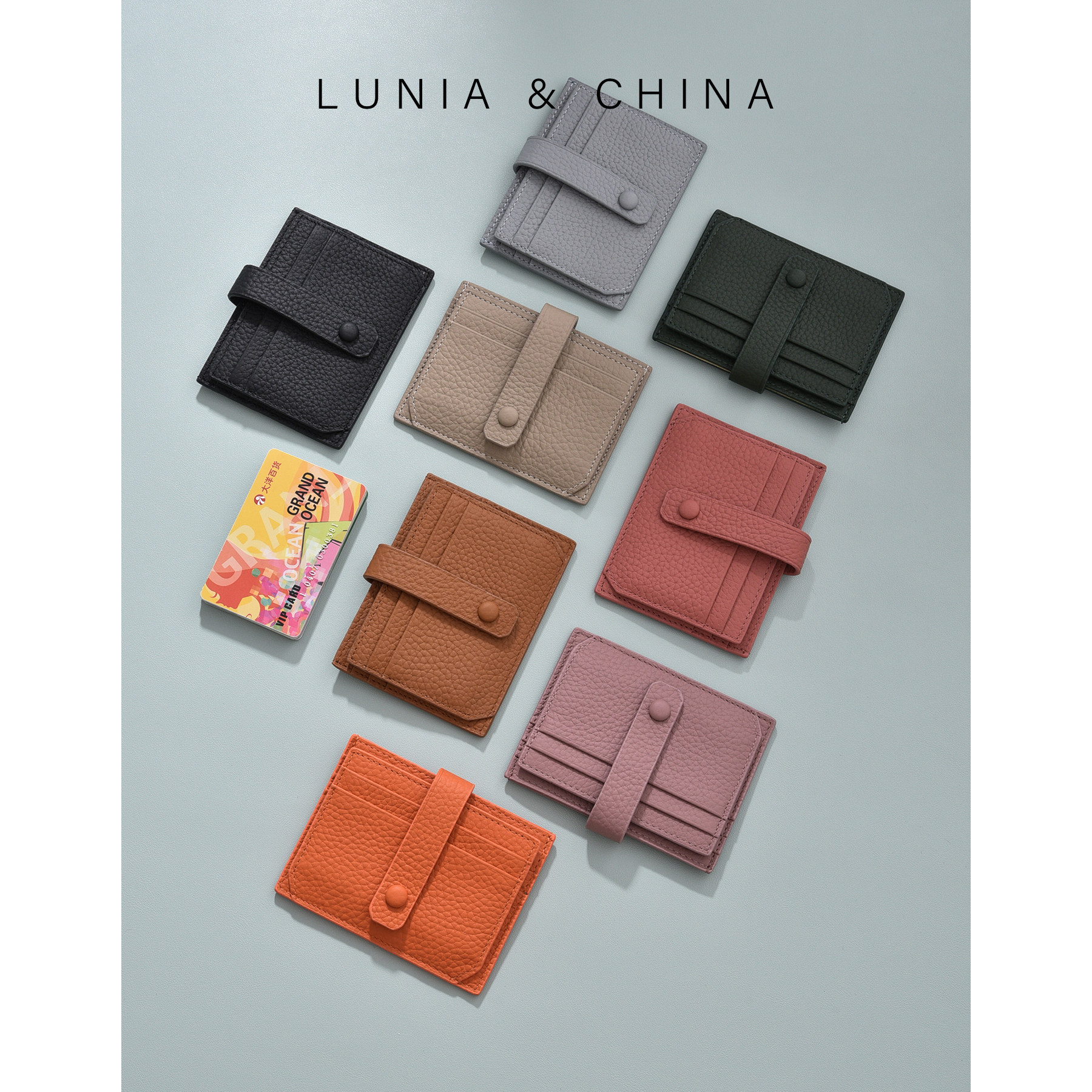 日韩真皮卡包女超薄迷你ck零钱包 路尼亚卡包