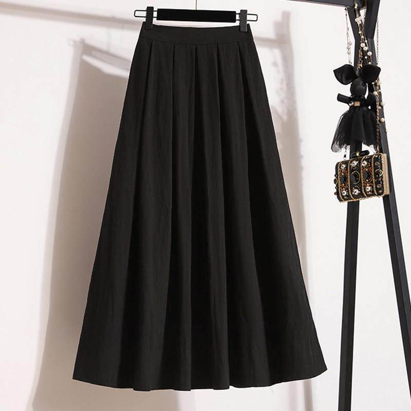 大尺码赫本风黑色百褶垂感半身长裙女夏季胖mm显瘦a字西装半裙伞,淘宝优惠券,粉丝福利购,淘宝优惠卷