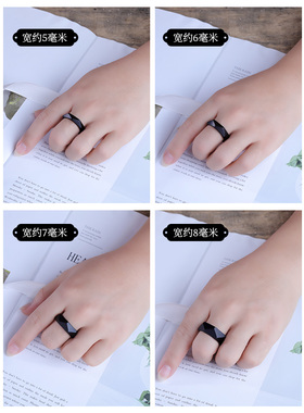 科檀木头手工定制刻字学生潮戒指