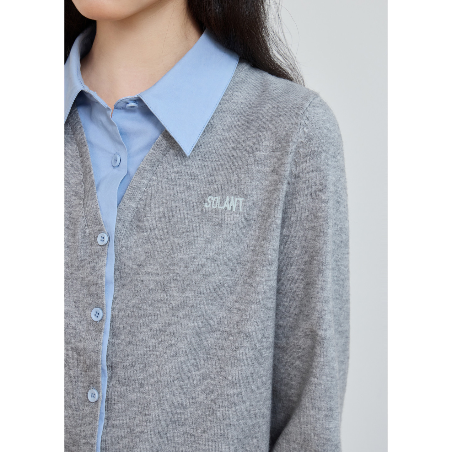 【好物体验专享】紫涵假两件针织开衫女2026春季新款层次感简约,淘宝优惠券,粉丝福利购,淘宝优惠卷