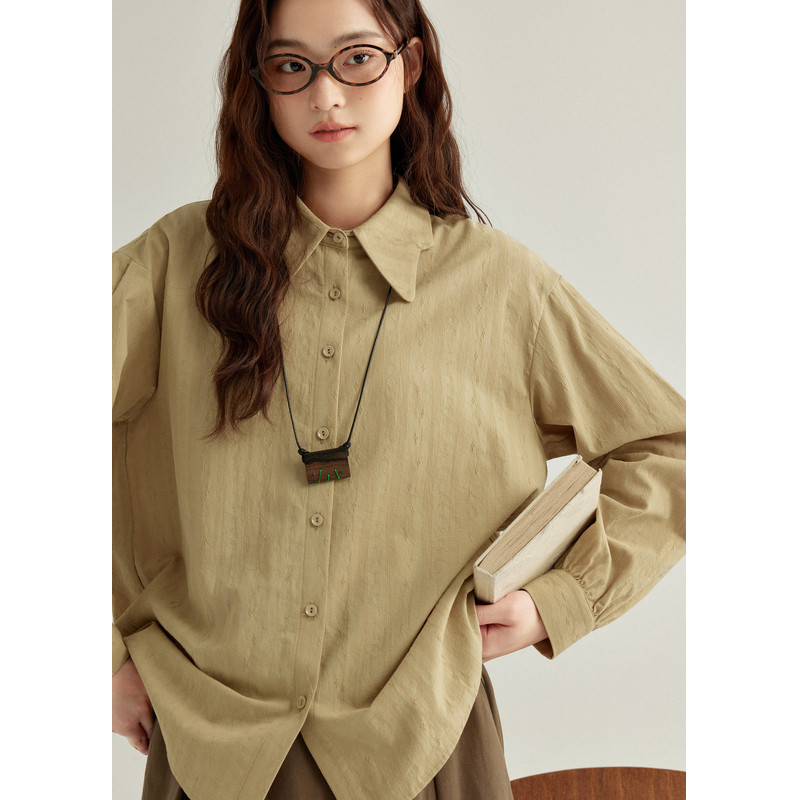 紫涵直筒翻领简约衬衫女春秋季新款宽松显瘦休闲100%纯棉百搭上衣,淘宝优惠券,粉丝福利购,淘宝优惠卷