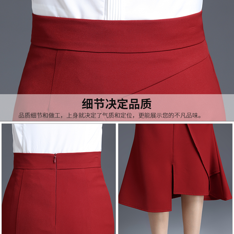 鱼尾春秋2022新款燕尾不规则半身裙 蔻贝莉半身裙