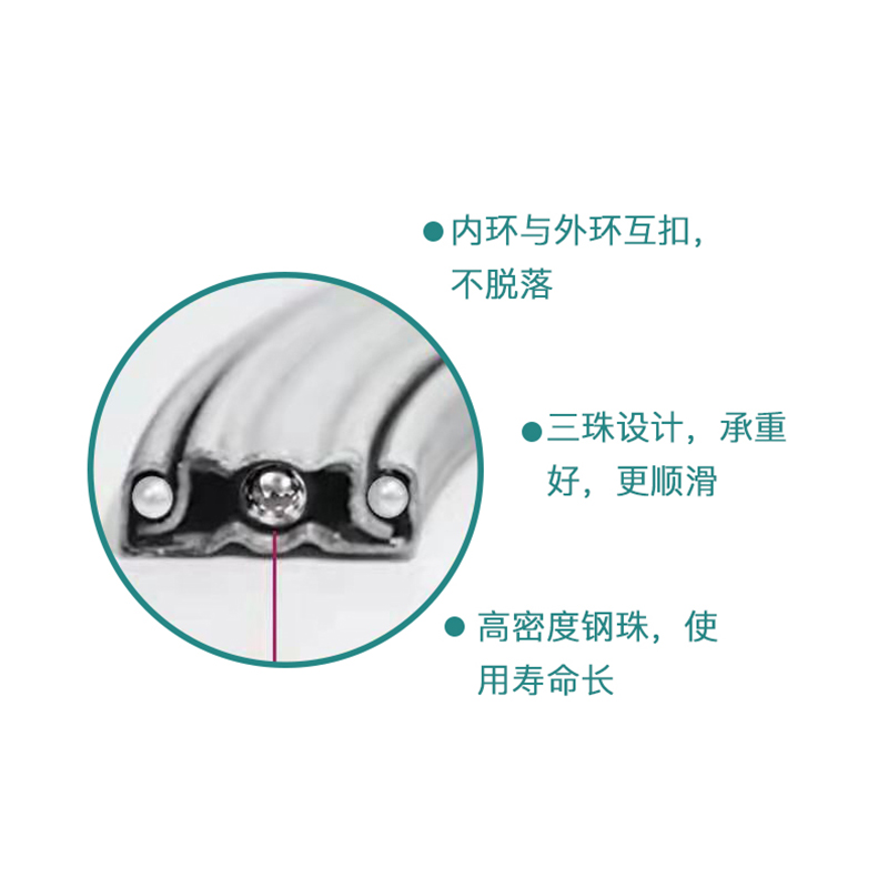 实木玻璃大理石圆桌餐桌扎钢底座轴承转盘家用标准固定转圈酒店-图2