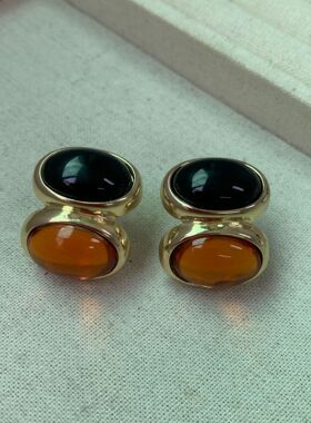 复古小众设计耳环中古时尚通勤百