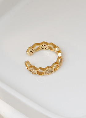 ins潮戒指女小众设计时尚个性轻奢高级感冷淡风食指指环开口戒子