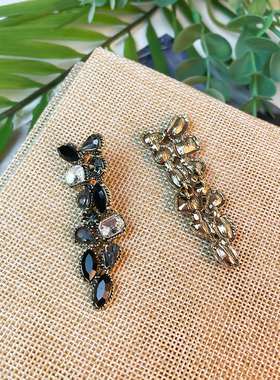 欧美黑色几何不规则项链女轻奢礼服名媛气质高级感锁骨链礼服配饰