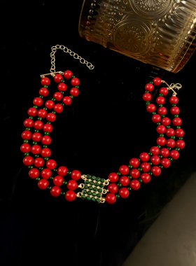 JingGuan合金珍珠女颈链