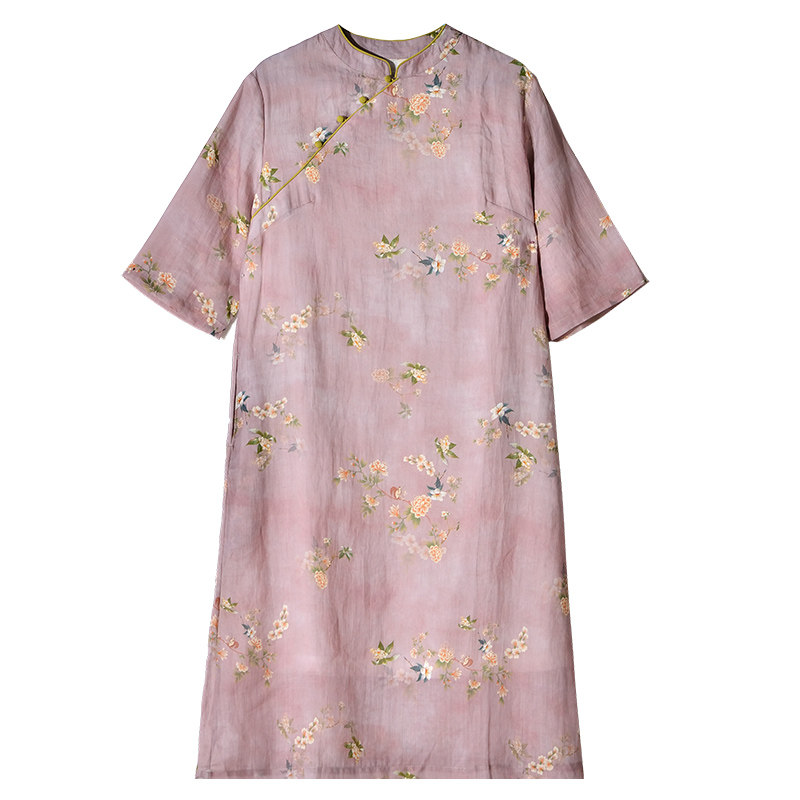 莎韵诗2022夏季文艺中国风连衣裙 莎韵诗连衣裙