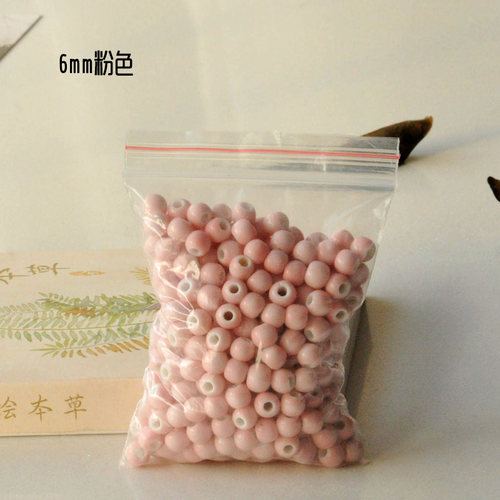 景德镇陶瓷小饰品diy手工编织散珠6mm珠子手链项链配件学生女礼物 - 图2