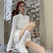 2022 new Korean chic retro fashion sense sunscreen jacket jacket shorts two-piece suit womens summer