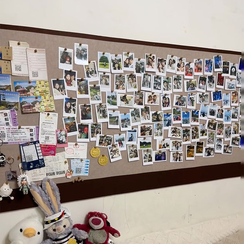 毛毡板墙贴照片墙背景板软木板拍立得照片作品展示书桌装饰毛毡板 - 图0