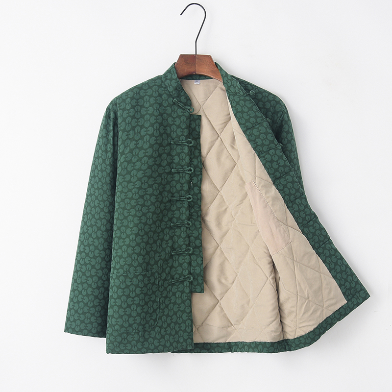 冬季中式唐装男中老年加厚棉服爸爸 正九品唐装