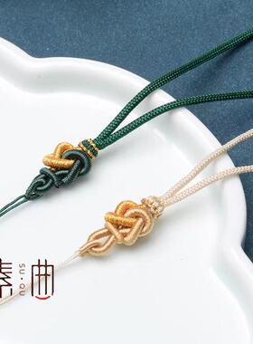 中国风玉佩蜜蜡手把件挂绳