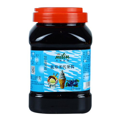 太湖美林蓝莓圣代果酱刨冰冰淇淋奶茶店商用原料果肉百香果酱淋酱 - 图3