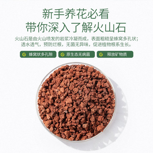 史丹利火山石颗粒红火山岩底砂天然多肉兰花专用养花红色铺面石 - 图0