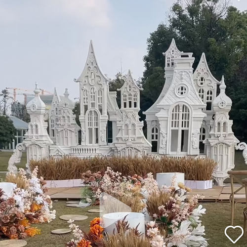 泡沫雕塑婚礼舞台背景城堡罗马柱拱门龙柱定制商场假山宴会厅装饰 - 图1