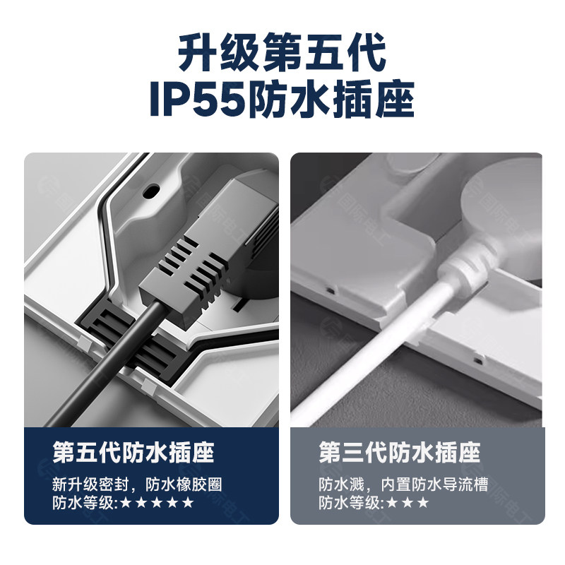 嵌入式隐形插座内凹墙壁隐藏86型内嵌式插座家用面板冰箱10a五孔,淘宝优惠券,粉丝福利购,淘宝优惠卷