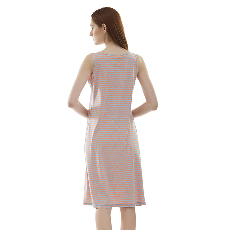 绮瑞莫代尔夏天无袖可爱条纹睡裙 伊佳人服饰睡裙