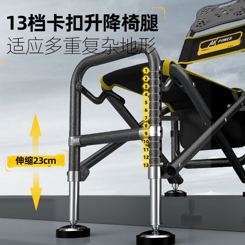 渔之源钓椅新款2024骑士钓椅便携台钓多功能折叠钓椅钓鱼椅钓鱼凳