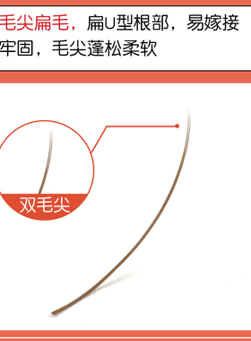 水貂绒超软风吹动焦糖单根扁毛