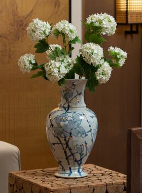 《福青鸾中》古风满青花陶瓷花瓶客厅玄关插花器装CJF-2410饰品摆