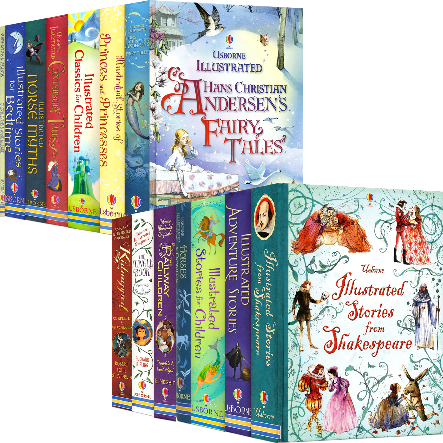 Usborne Illustrated Stories Animal Bedtime 尤斯伯恩 儿童插画故事书 神话故事 莎士比亚 寓言童话 动物 英语课外读物 英文原版