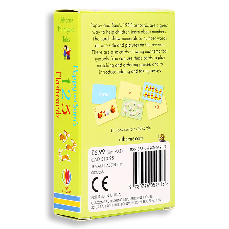 USBORNE Poppy and Sam 123 Flashcards 尤斯伯恩 数字卡片 数学启蒙 英语早教绘本亲子互动益智书课外读物1+岁 原版英文
