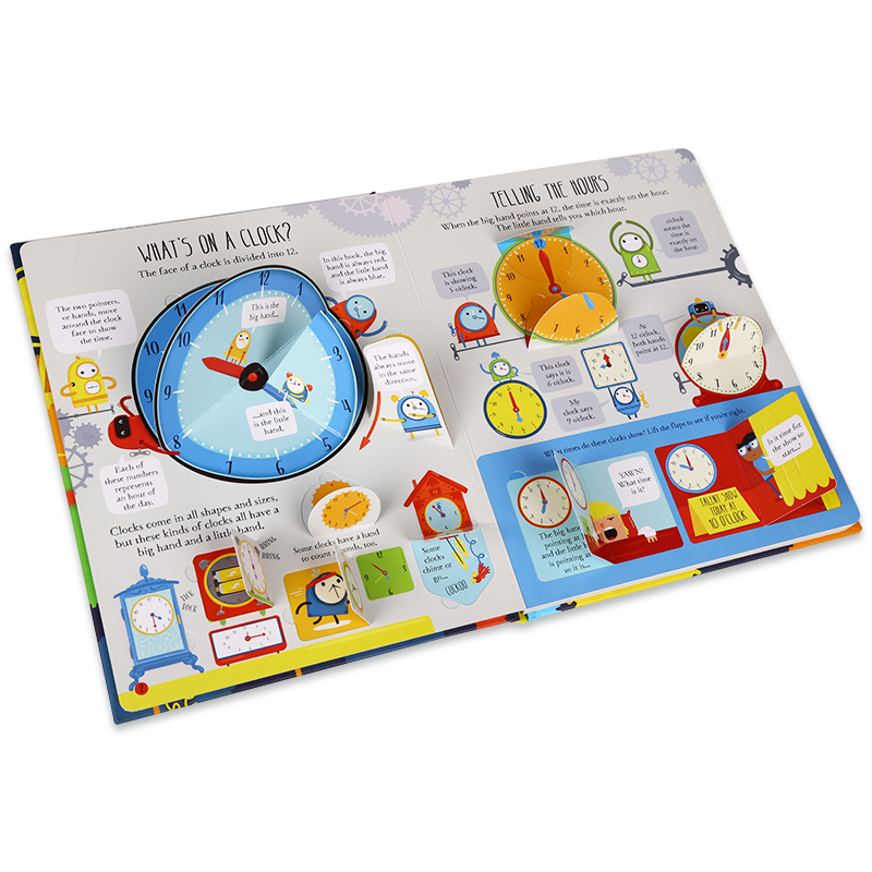 Usborne Lift-the-Flap Telling the Time 尤斯伯恩旗舰店 认识时间翻翻书 科普立体书 儿童英文早教 课外读物 7岁+ 英文原版进口 - 图1