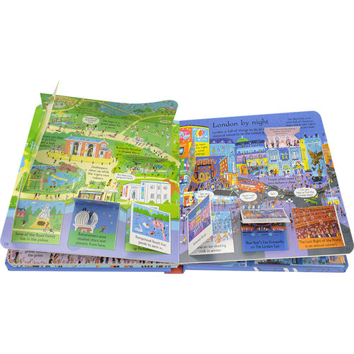 Usborne Look Inside London 尤斯伯恩 看里面系列 伦敦 3d立体书 早教翻翻书 科普启蒙读物 认知学习 英语故事书 3岁+ 英文原版 - 图3