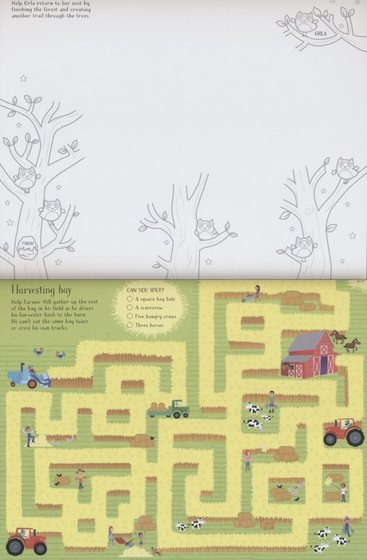 Usborne Maze Puzzles 퍼즐 게임 미로 컬렉션, 어린이 조기 교육 계몽, 집중력 및 공간적 사고력 함양, 3세 + 어린이 활동 도서, 영어 원본 수입 도서