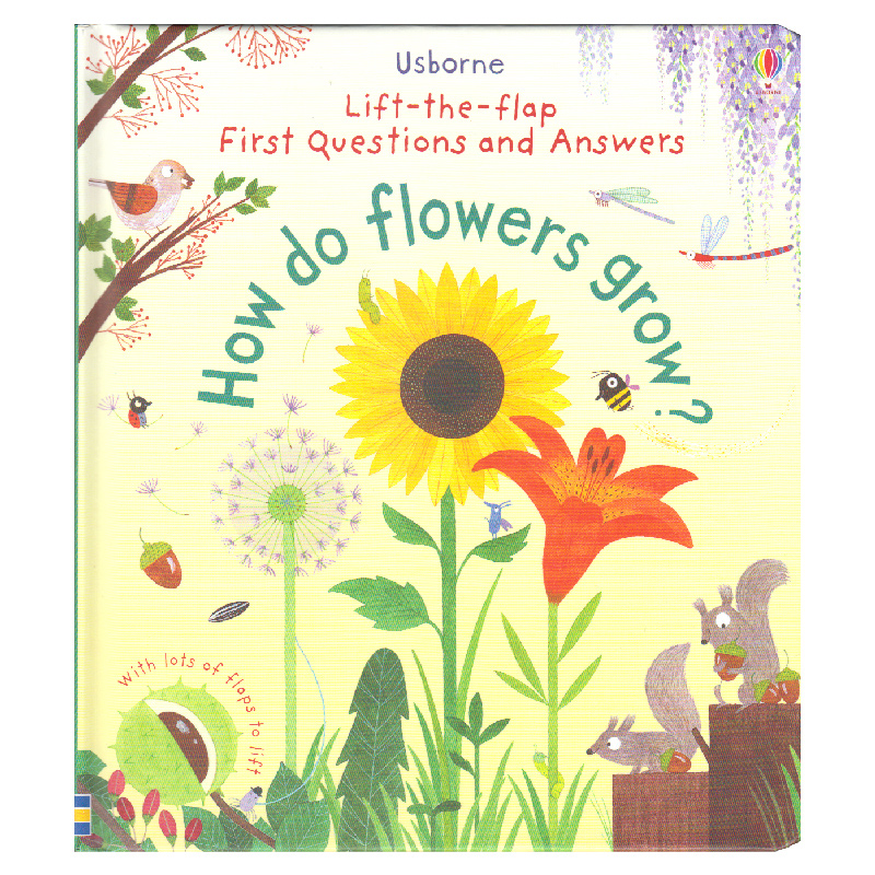 Usborne Lift-the-flap Questions and Answers How Do Flowers Grow?尤斯伯恩花朵的生长儿童科普问与答翻翻立体书英文原版-图0