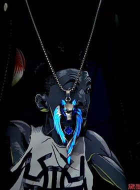 2024复古街头吊坠时尚潮男个性霸气狼王夜光项链爆款潮酷