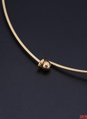 项链金属丝铁线开口挂珠项圈铁圈圆环配件手圈饰品DIY电镀