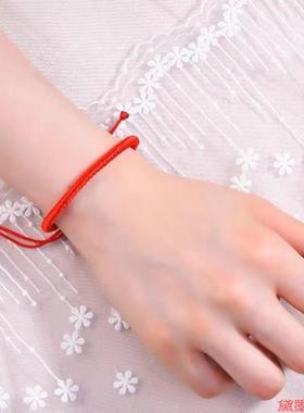 新款情侣款编织绳国风手工挂绳红色红绳diy本命年松紧百搭