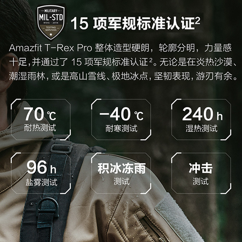 【新品上市】amazfit t-rex pro手表 玩物尚智智能设备智能手表