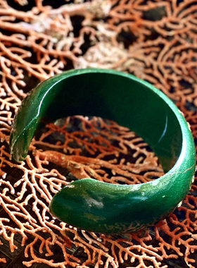 国内现货泰国小手寸易碎原木彩绘嵌闪钻花卉开口鐲不包邮贝叶工坊